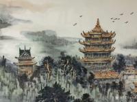 艺术家刘应雄日记:应湖北武漢朋友邀求,第一次画黄鶴楼《天下江山第一楼》。【图2】