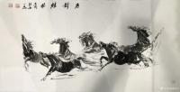 艺术家邵西安日记:新作于南京。国画奔马系列作品：《唐韵雄风》，《马到成功》，《【图0】
