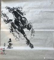 艺术家邵西安日记:新作于南京。国画奔马系列作品：《唐韵雄风》，《马到成功》，《【图5】