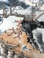 艺术家石梦松日记:国画写意山水画《结庐深山里,烟霞共此身。松竹绕庭户,绿箩掩柴【图2】