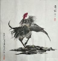 艺术家刘协文日记:新创作的国画写意动物画～鸡。舞动系列，灵动和创新，首发三幅作【图0】