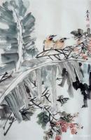 艺术家高勇利日记:国画花鸟画《龝韻》,四呎四開,68*33CM,軟片未裝裱。
【图3】