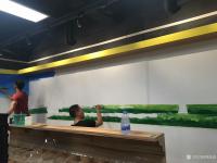 艺术家周海波日记:在深圳阳光湾畔,田园风光壁画开始施工,每个画家都是虔诚的背影【图1】