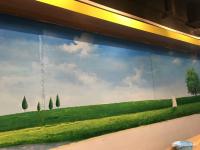 艺术家周海波日记:在深圳阳光湾畔，田园风光壁画开始施工，每个画家都是虔诚的背影【图4】