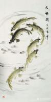 艺术家袁峰日记:近期国画花鸟画~鱼系列作品,写意《金玉满堂》,《六顺图》,请【图5】
