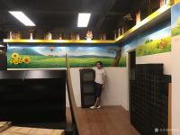 艺术家周海波日记:艰辛数日.“新农产”主题壁画终于完成了!感谢各位.也祝丁总生【图0】