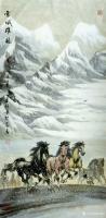 艺术家刘建国日记:国画骏马图新作《塞北雄风》,《草原盛会》,《草原盛会》
【【图0】