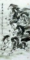 艺术家刘建国日记:国画骏马图新作《塞北雄风》,《草原盛会》,《草原盛会》
【【图2】