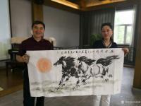 艺术家刘建国日记:朝阳区‘’长春德苑”笔会作品《马到成功》,《与你同行》,《雄【图1】