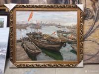 艺术家宋德发日记:又一批风景水粉画装裱完毕,准备发货,晒图留念。装裱以后是不是【图5】