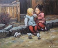 艺术家宋德发日记:体现姐弟亲情的水粉人物画4幅,是否有感【图3】