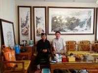 艺术家尚建国收藏:幽静之地可遇仙,处世善行能会佛!感谢李道长来我工作室访贫问苦【图1】