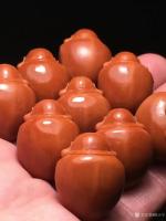 艺术家税小宁日记:精工铁核《开心弥勒》尺寸:2.0×2.5 纯手工,精选顶级老【图5】