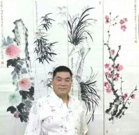 艺术家李牧日记:国画花鸟画《梅、兰、竹、菊》四条屏作品,4套,喜欢哪套?
【图3】