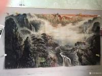 艺术家吕双日记:国画山水画新作《深山古刹》,刚完成,尚未题款。
深山藏古刹【图0】