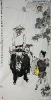 艺术家赵国毅日记:国画人物画新作《紫气东来,老子出关图》,
做个老子胯下的牛【图0】