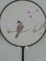 艺术家安士胜日记:再忙也得坚持笔耕纸素,宫扇四屏这个小任务干了好久,终于算是可【图1】