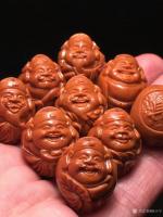 艺术家税小宁日记:精品铁核《八宝财神》1.9x2.3 老树铁核 圆饱满,雕工干【图0】