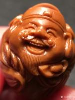 艺术家税小宁日记:精品铁核《八宝财神》1.9x2.3 老树铁核 圆饱满,雕工干【图4】