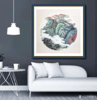 艺术家徐建清日记:国画山水斗方《深山云起》,花鸟斗方《春到江南》,《群英图》【图1】