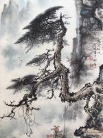 艺术家罗树辉日记:国画山水画新作欣赏《道骨仙风》,悬崖峭壁之上,还有谁能如此雄【图0】