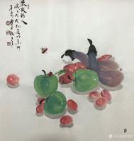 艺术家周居安日记:今年水果大丰收,特别是荔枝,展示国画水果系列《人间佳果荔枝满【图4】