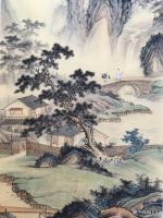 艺术家李伟成日记:客户私人订制的仿古山水画作品《出游图》,68*140cm【图2】