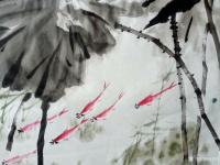 艺术家高勇利日记:国画写意花鸟画新作《荷塘清趣》
尺寸三尺整紙,100*55【图2】