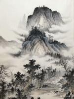 艺术家李伟成日记:私人订制,再作仿古山水画《深山幽居图》,68*140cm【图0】