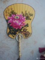 艺术家李同辉日记:国画牡丹扇面,朋友订制,现制作完毕,请欣赏。喜欢可订制【图0】