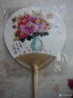 艺术家李同辉日记:国画牡丹扇面,朋友订制,现制作完毕,请欣赏。喜欢可订制【图5】