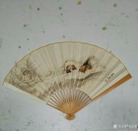 艺术家赵志民日记:折扇添画‘’御热含风细,临秋带月明。同心如可赠,持表合欢情。【图0】