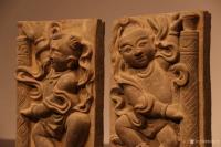 艺术家明清古艺收藏:古建筑装饰构件(童子献福)。雕刻生动形象,线条流畅优美。及具【图0】