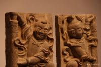 艺术家明清古艺收藏:古建筑装饰构件(童子献福)。雕刻生动形象,线条流畅优美。及具【图1】