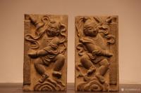 艺术家明清古艺收藏:古建筑装饰构件(童子献福)。雕刻生动形象,线条流畅优美。及具【图4】