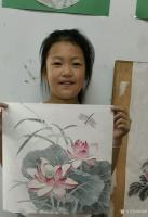 艺术家郭雨铮日记:锦泓轩书画工作室.雨铮老师的暑期班,聪明可爱,勤奋好学的学生【图5】