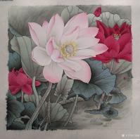 艺术家王嵩淼日记:荷花一组系列,荷花是人们特别喜欢的一个花种,多少文人墨客赞美【图5】