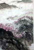 艺术家蒋元生日记:《太湖春晓》,国画山水画,每日一图,附局部图,新作未题款,欢【图0】