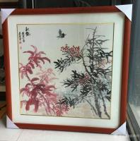 艺术家高勇利日记:《秋艳》《五福图》《家有五福》《云壑飞泉》,国画花鸟画小品,【图1】