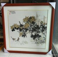 艺术家高勇利日记:《秋艳》《五福图》《家有五福》《云壑飞泉》,国画花鸟画小品,【图2】