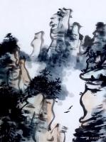 艺术家龚光万日记:国画写意山水画“万壑烟光动,千林雨气通。五冠西畔九龙东。水墨【图4】