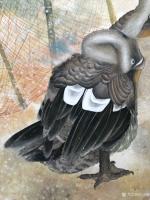 艺术家牟凌艳日记:国画”鸟穿浮云云不惊, 尘沙流水水尚清 ,任他尘世多喧嚣, 【图2】