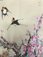 艺术家牟凌艳日记:国画写意动物画《子燕》,“燕舞翩翩清风晚,子夜桂花醉心田,我【图1】