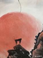 艺术家罗树辉日记:刚刚完成了《金猴濯日》,国画山水画,六尺斗方。请大家品鉴【图5】