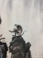 艺术家罗树辉日记:刚刚完成了《金猴濯日》,国画山水画,六尺斗方。请大家品鉴【图4】