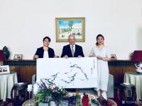 艺术家李尊荣日记:今天广然艺术团队走进了摩洛哥大使馆,大使梅库阿尔先生对中国的【图4】