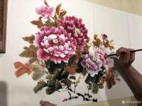 艺术家李同辉日记:三尺国画牡丹《天香国色》,绘制完毕,感谢支持,欢迎订制【图0】