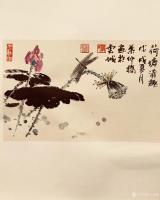 艺术家叶仲桥日记:每天一画:《荷塘清趣》国画花鸟画,规格38*28cm ,请欣【图1】