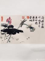 艺术家叶仲桥日记:每天一画:《荷塘清趣》国画花鸟画,规格38*28cm ,请欣【图2】