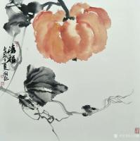 艺术家马卫巍日记:国画花鸟画《清福》
虽为南瓜,却透清香。养颐之福,不输葫芦【图0】
